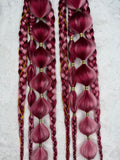 Velvet Rose | Tie-in Bubble Braid Ponytails