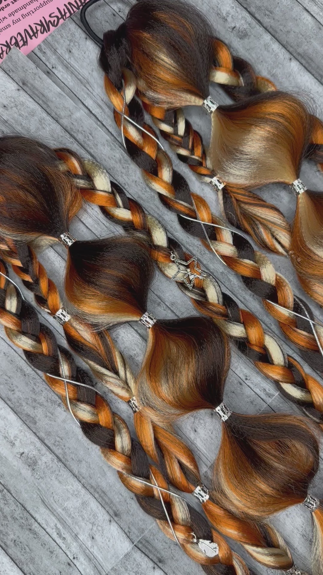 Pumpkin Spice | Tie-in Bubble Braid Ponytails